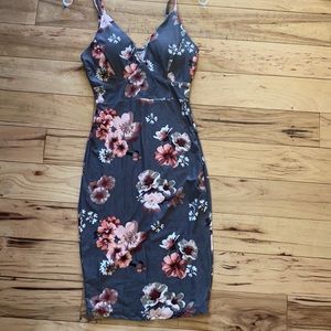 Romantic  Deep V Floral Dress